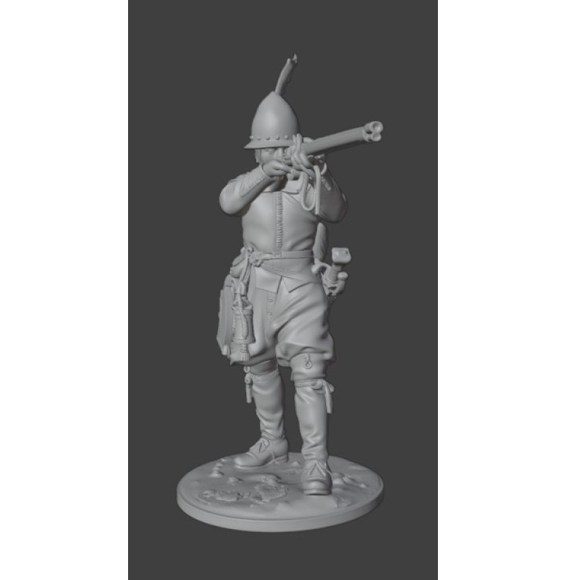 STL File “European Arquebusier (17th Century)” for 3D Printing