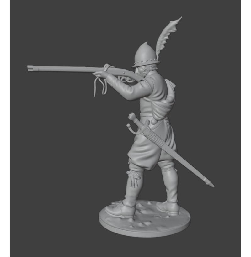 STL File “European Arquebusier (17th Century)” for 3D Printing