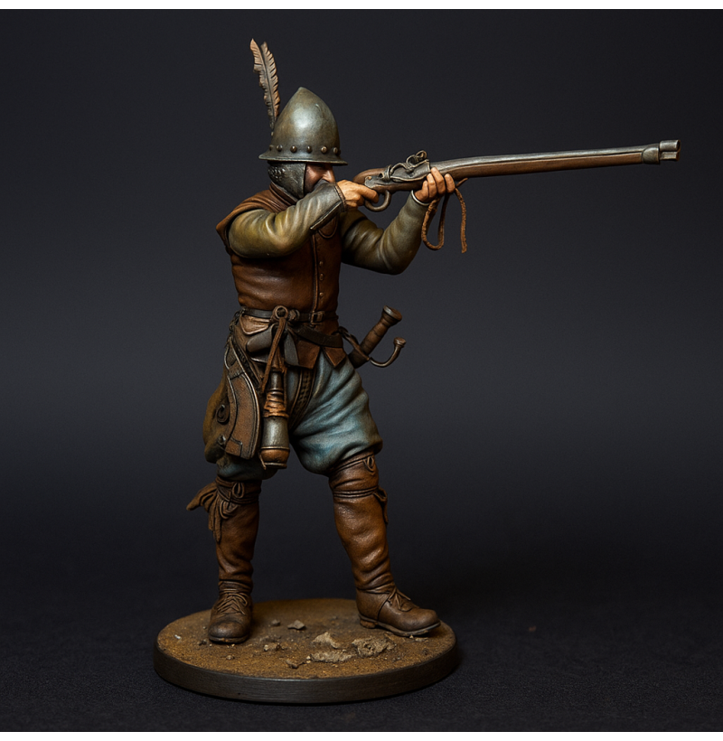STL File “European Arquebusier (17th Century)” for 3D Printing