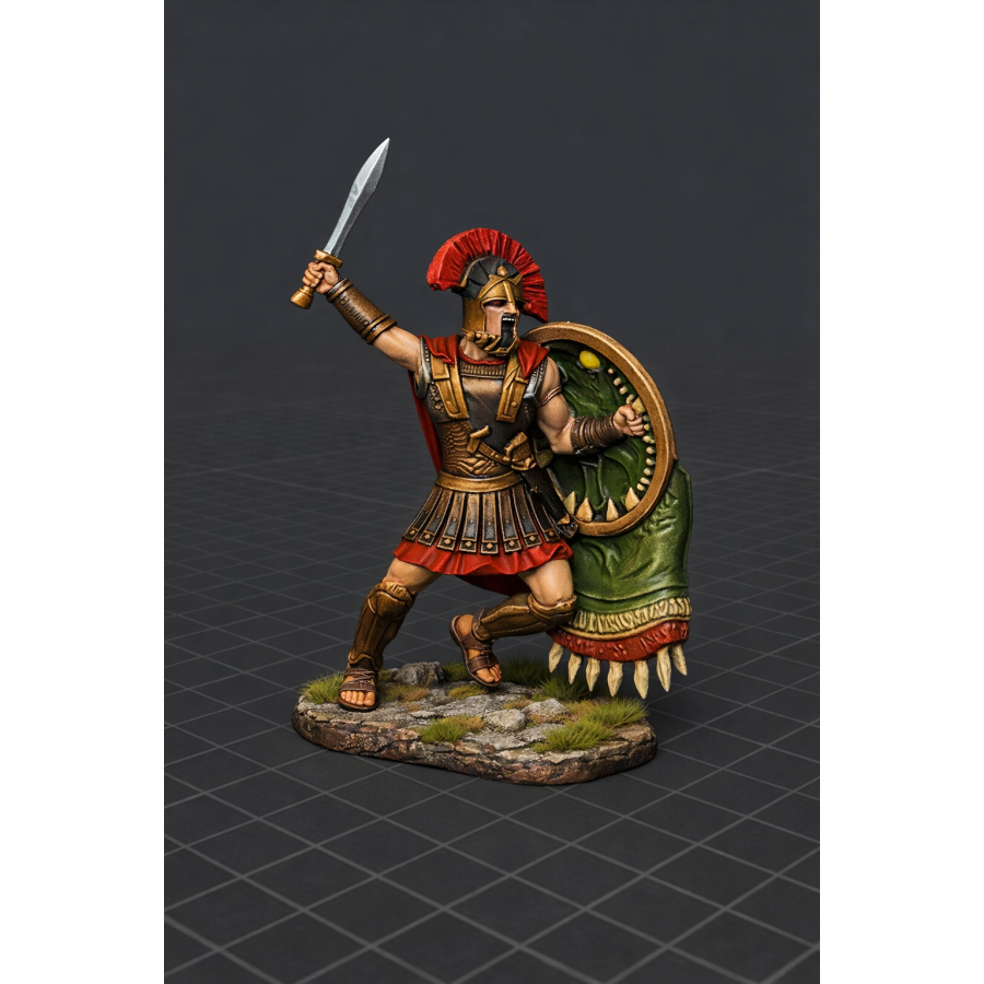Spartan Hoplite STL – Ancient Greek Warrior Miniature for 3D Printing