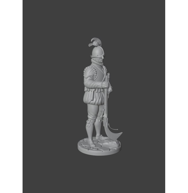 Renaissance City Militia Arquebusier (16th Century) — STL File for 3D Printing