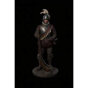 Renaissance City Militia Arquebusier (16th Century) — STL File for 3D Printing