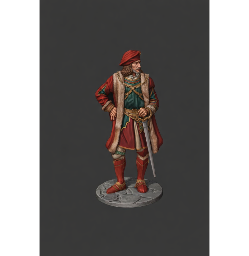 Buy STL File for 3D Printing – Augsburg City Patrician of the Renaissance Era (16th Century)