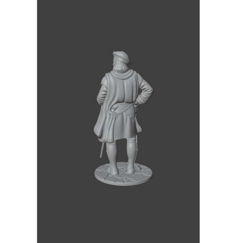 Buy STL File for 3D Printing – Augsburg City Patrician of the Renaissance Era (16th Century)