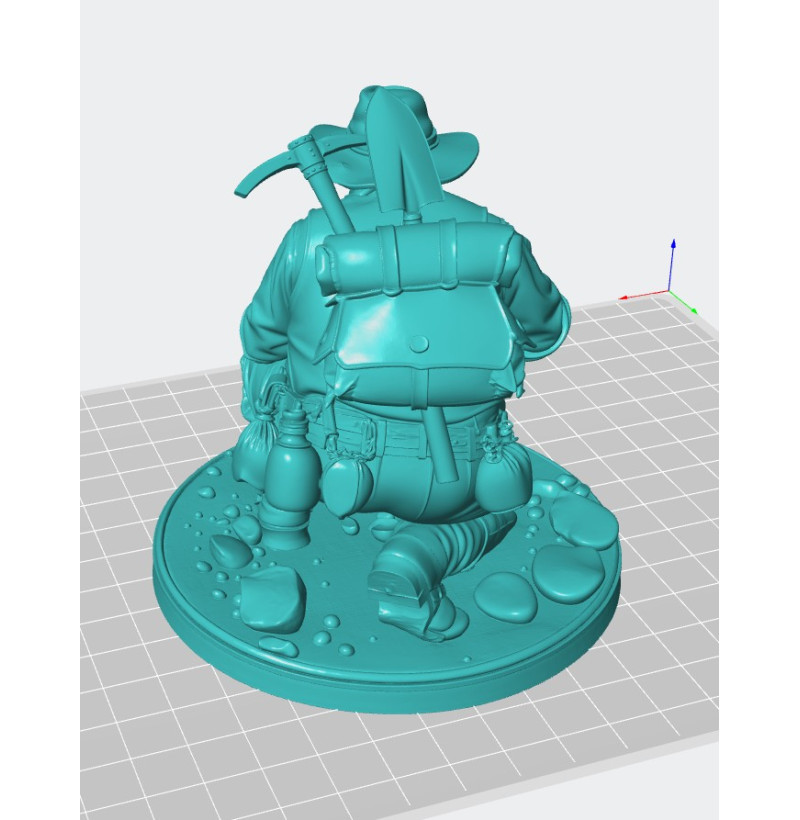 Klondike Gold Prospector — America, Gold Rush 1896–1899 | STL Model for 3D Printing
