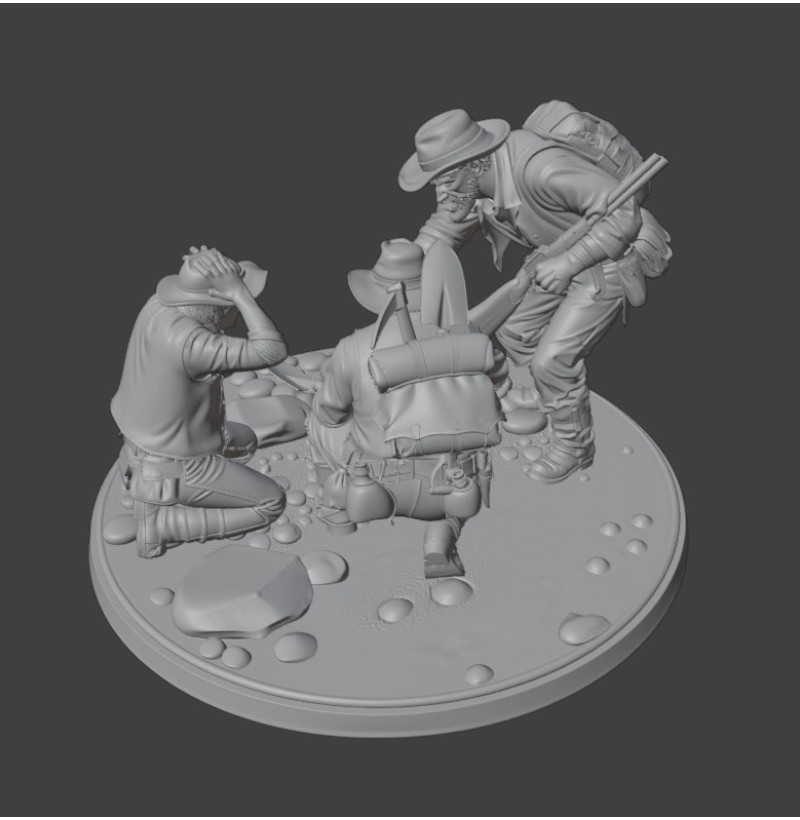 Klondike Gold Rush Prospectors — Historical Diorama for 3D Printing | 1896–1899