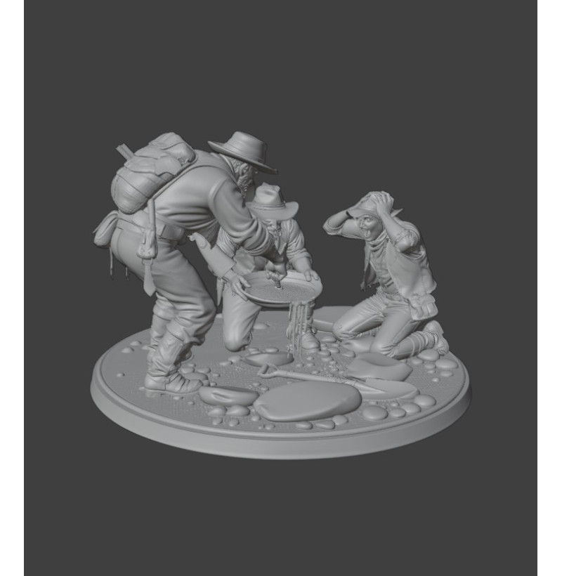 Klondike Gold Rush Prospectors — Historical Diorama for 3D Printing | 1896–1899