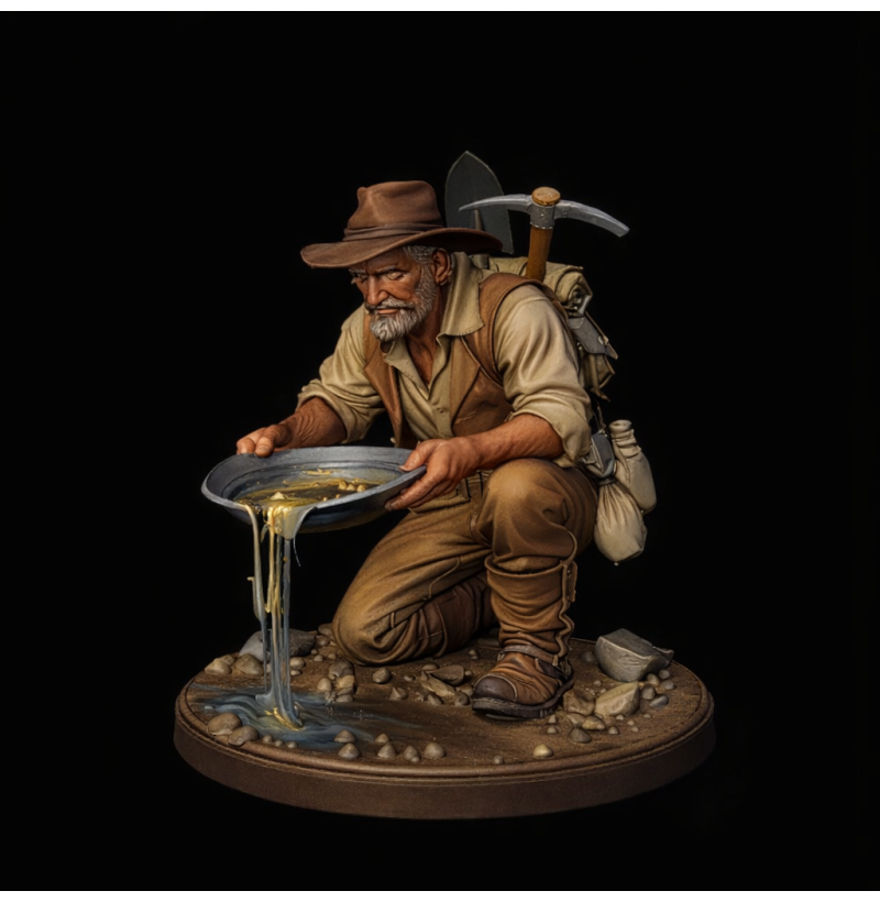 Klondike Gold Prospector — America, Gold Rush 1896–1899 | STL Model for 3D Printing