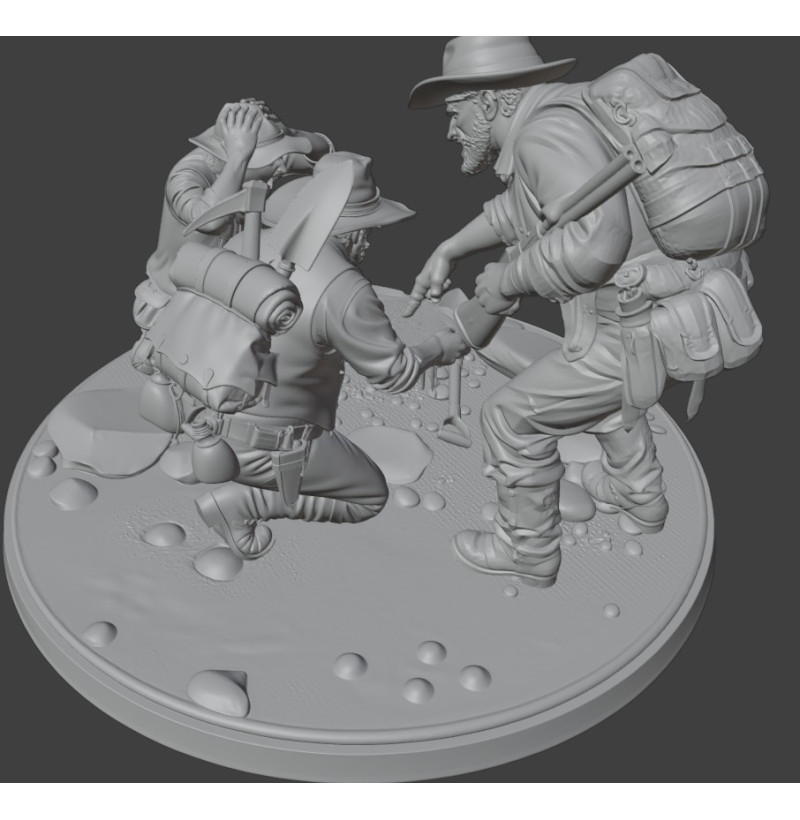 Klondike Gold Rush Prospectors — Historical Diorama for 3D Printing | 1896–1899
