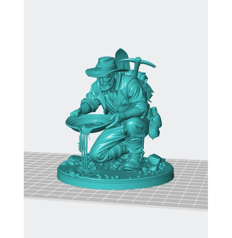 Klondike Gold Prospector — America, Gold Rush 1896–1899 | STL Model for 3D Printing