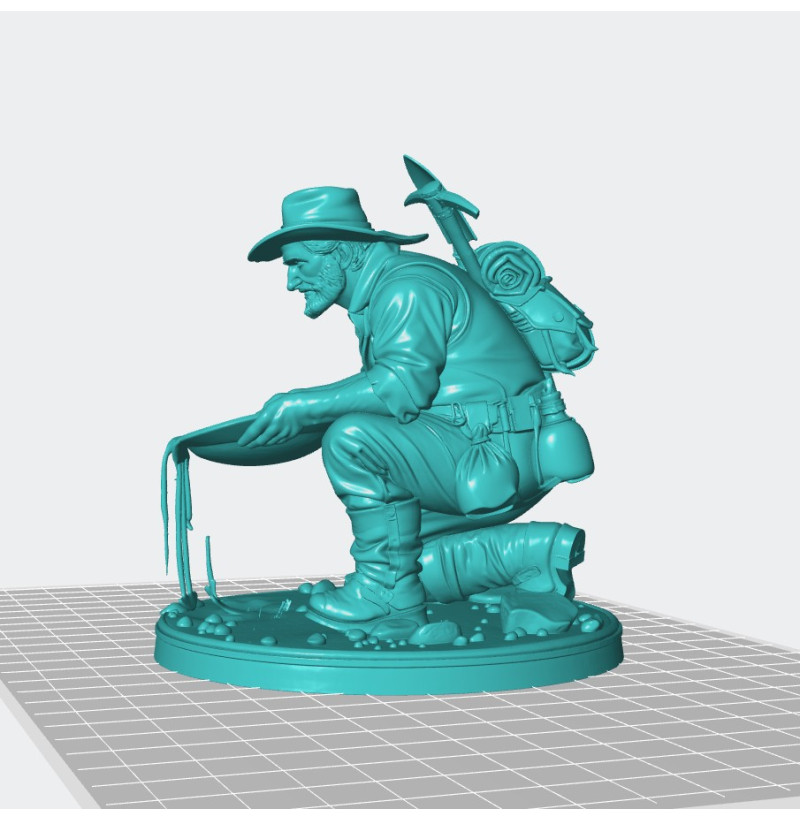 Klondike Gold Prospector — America, Gold Rush 1896–1899 | STL Model for 3D Printing