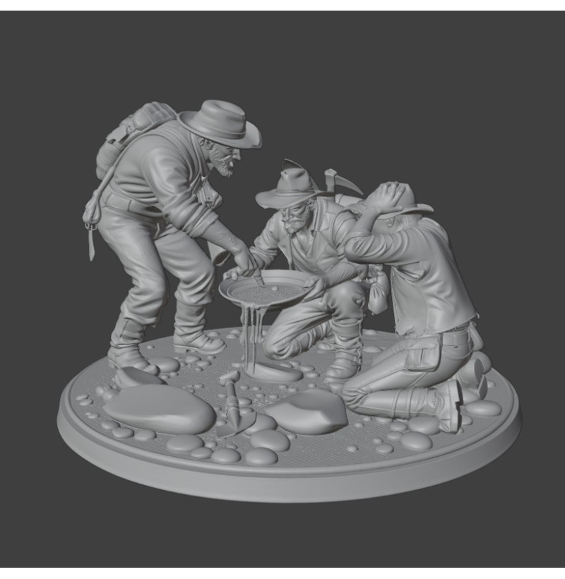 Klondike Gold Rush Prospectors — Historical Diorama for 3D Printing | 1896–1899