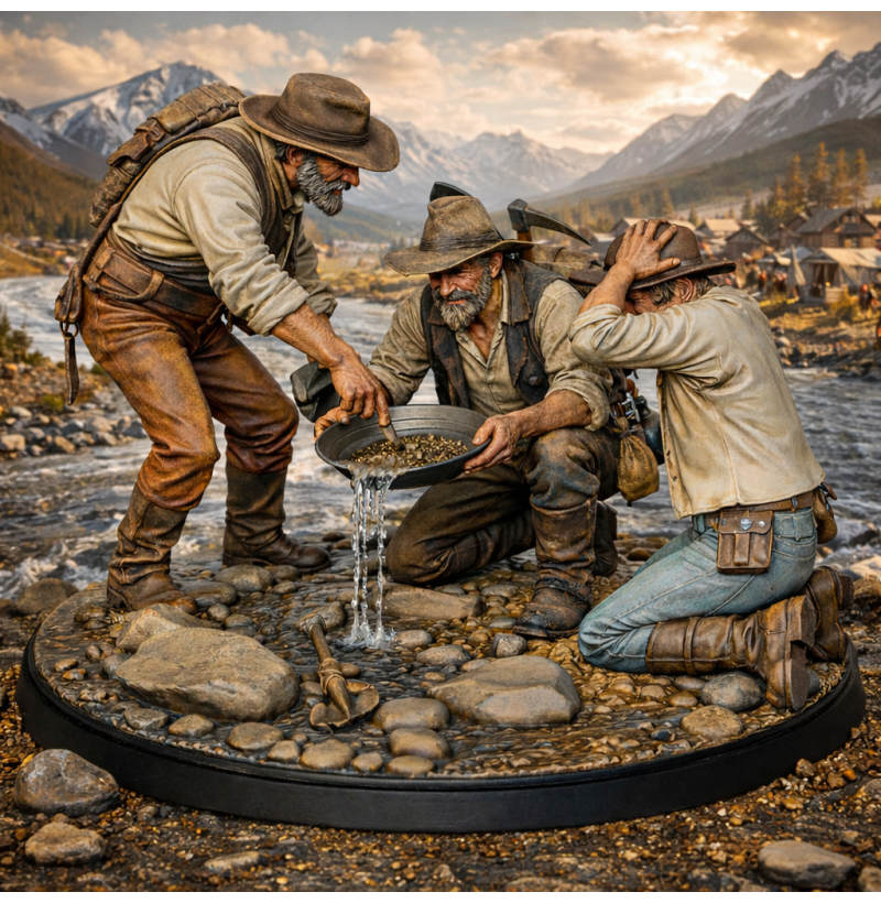 Klondike Gold Rush Prospectors — Historical Diorama for 3D Printing | 1896–1899