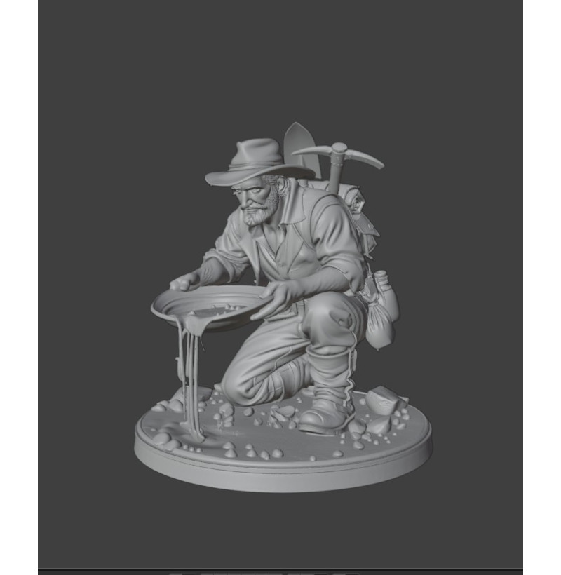 Klondike Gold Prospector — America, Gold Rush 1896–1899 | STL Model for 3D Printing