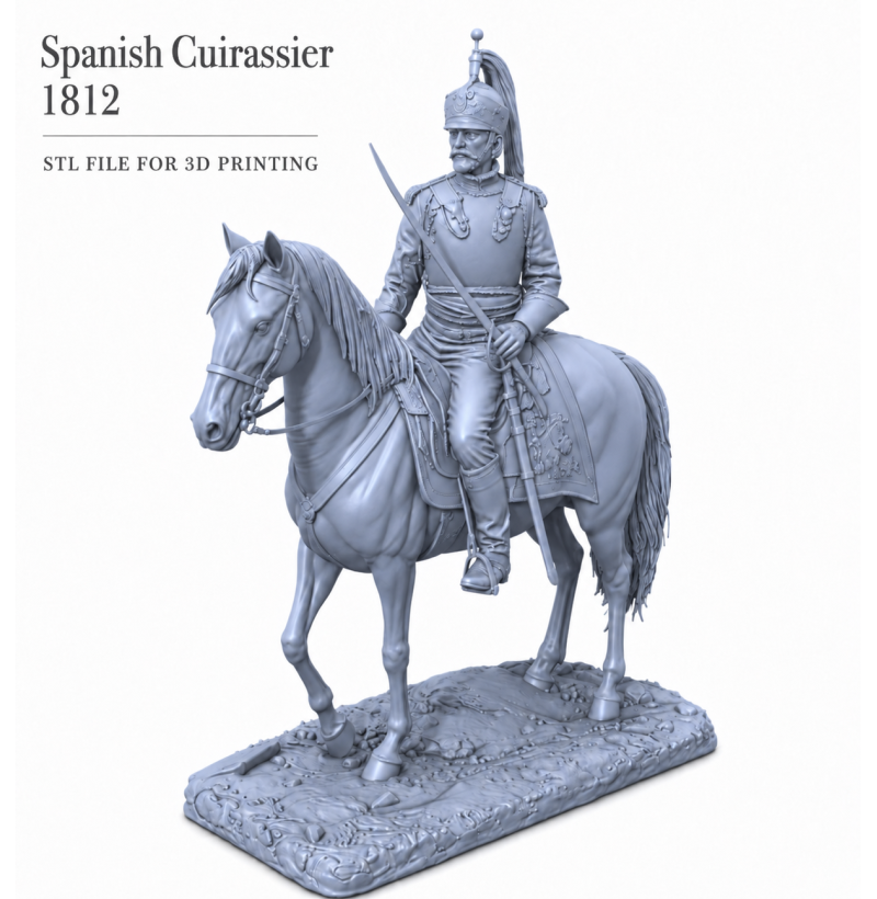 Spanish Cuirassier 1812 STL File for 3D Printing