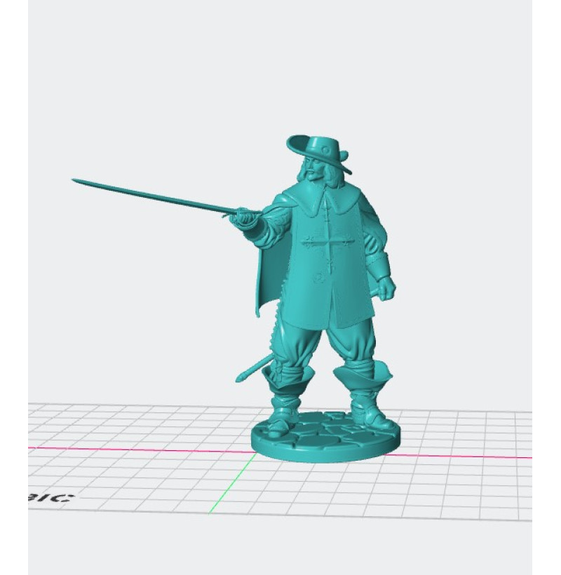 Musketeer STL for 3D Printing — Buy Detailed Historical Miniature
