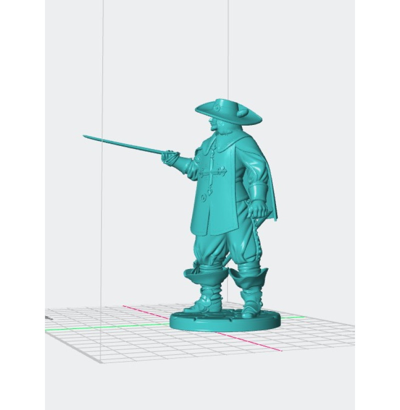 Musketeer STL for 3D Printing — Buy Detailed Historical Miniature