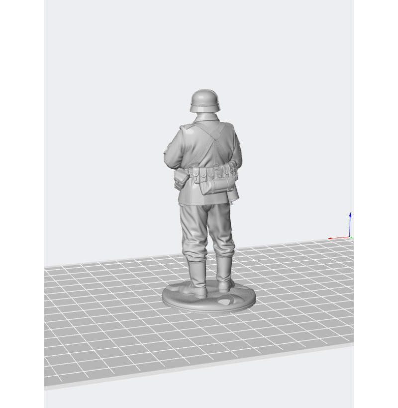 German WWII Soldier with MP40 — STL File for 3D Printing (Miniature)