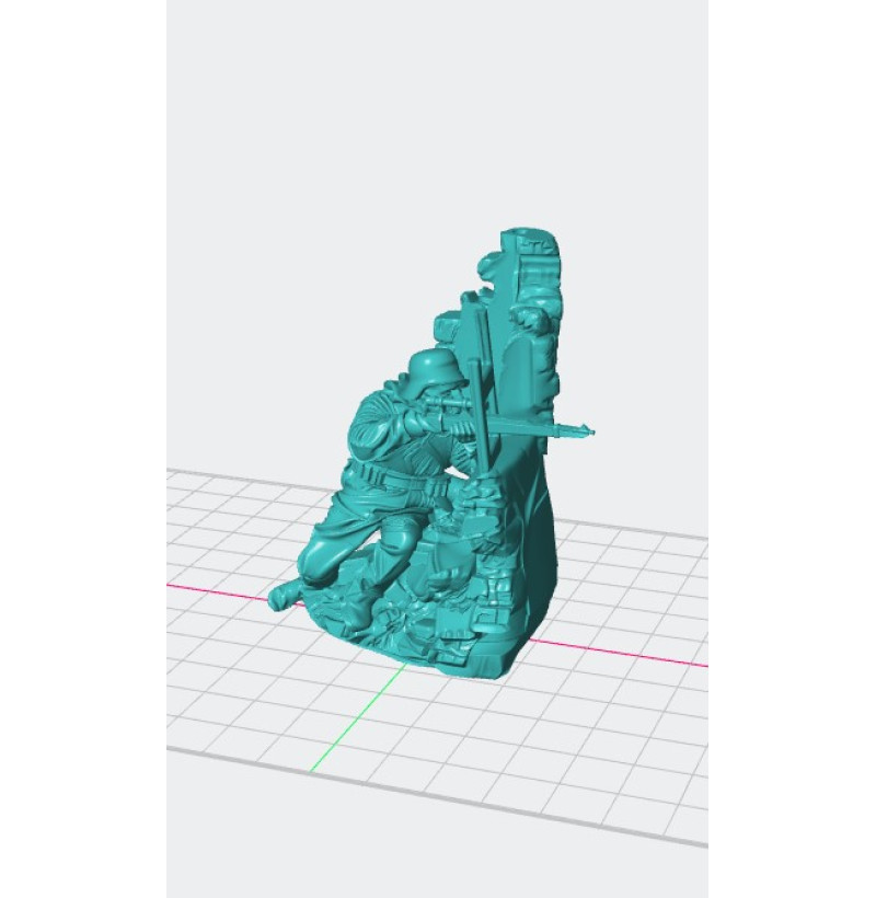 3D Printable STL: German Sniper Diorama (World War II)