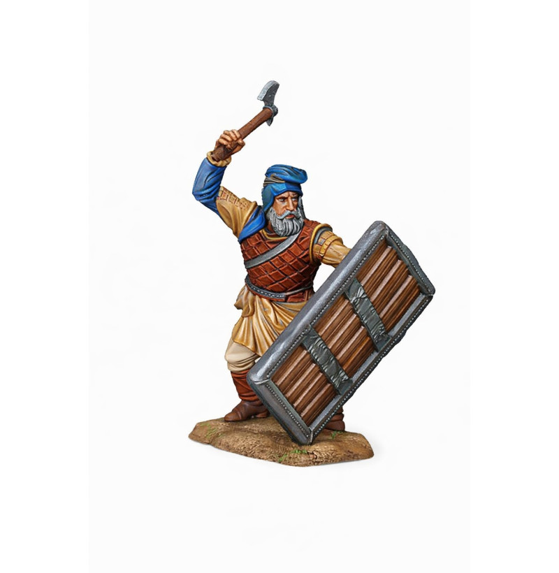 Persian Warrior with Axe & Shield — Ancient Persia STL for 3D Printing | Instant Download
