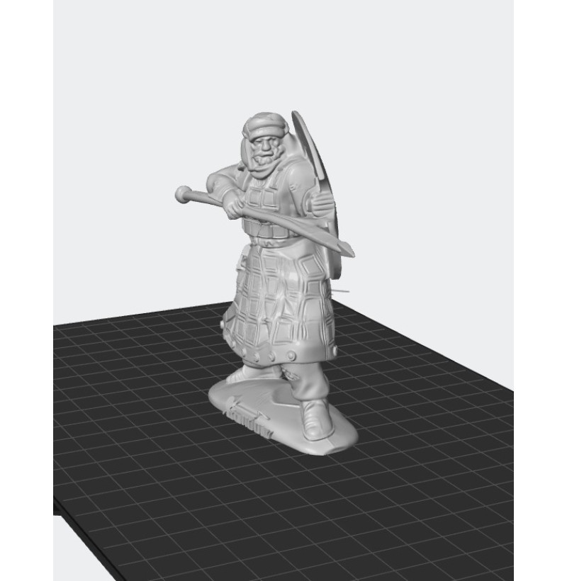Persian Spearman with Shield — STL Files for 3D Printing | Wargames / Diorama / Painting | Instant Download