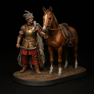 Polish Nobleman with Horse — “Szlachcic” Diorama STL | Buy 3D Printing File