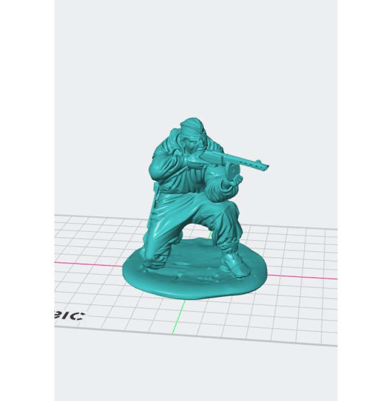 Soviet Soldier with PPSh-41 — STL File for 3D Printing