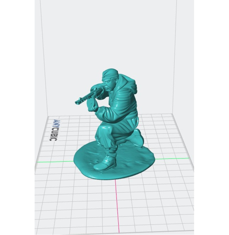 Soviet Soldier with PPSh-41 — STL File for 3D Printing