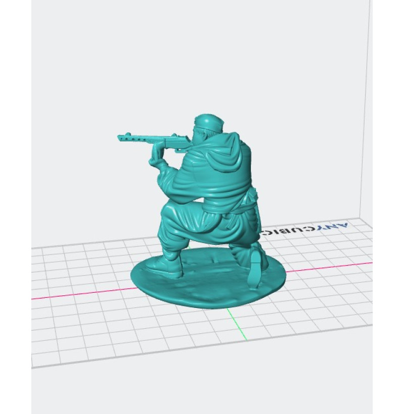 Soviet Soldier with PPSh-41 — STL File for 3D Printing