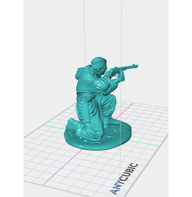 Soviet Soldier with PPSh-41 — STL File for 3D Printing