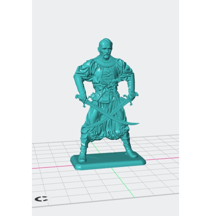 Buy STL File: Ukrainian Cossack for 3D Printing