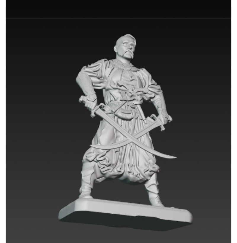 Buy STL File: Ukrainian Cossack for 3D Printing