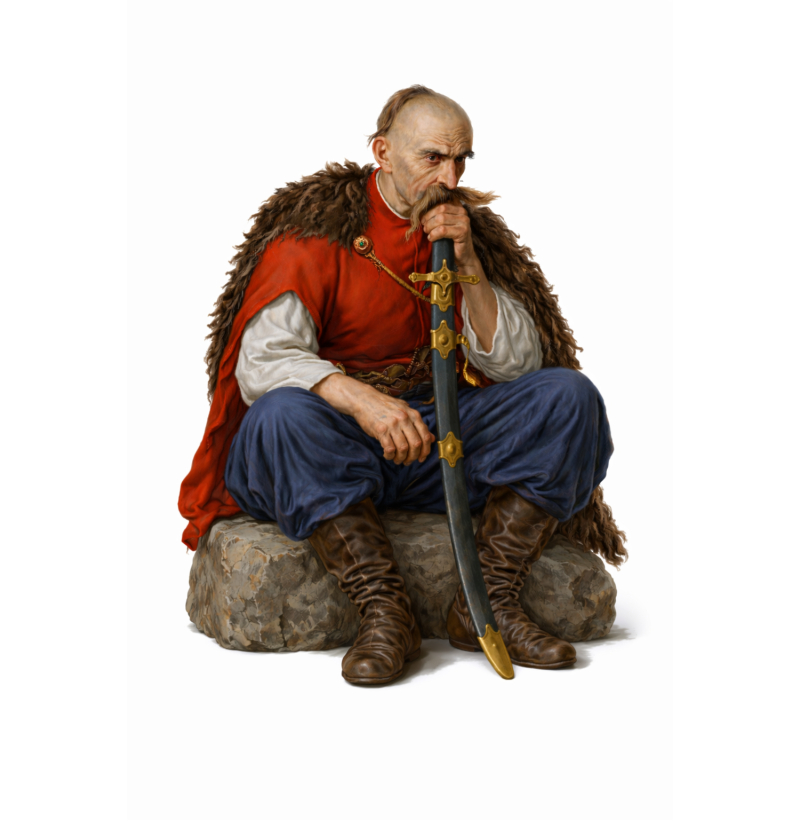 Old Cossack Warrior STL – Historical Miniature for 3D Printing