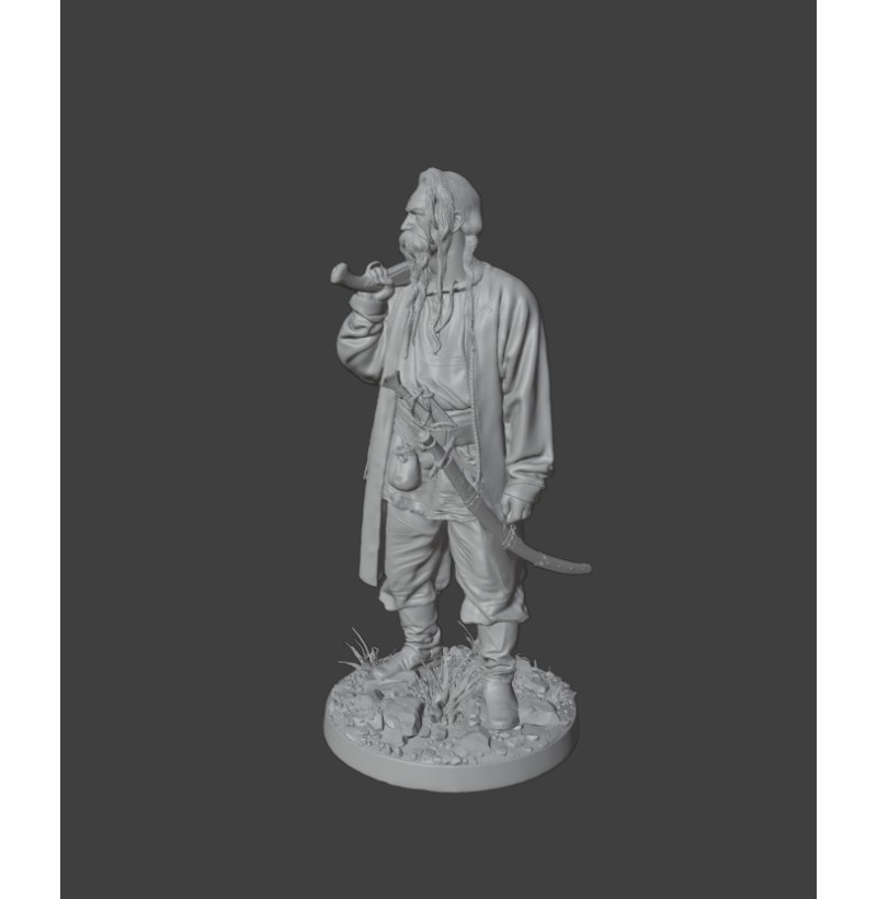 Zaporizhian Cossack STL – Historical Warrior Miniature for 3D Printing