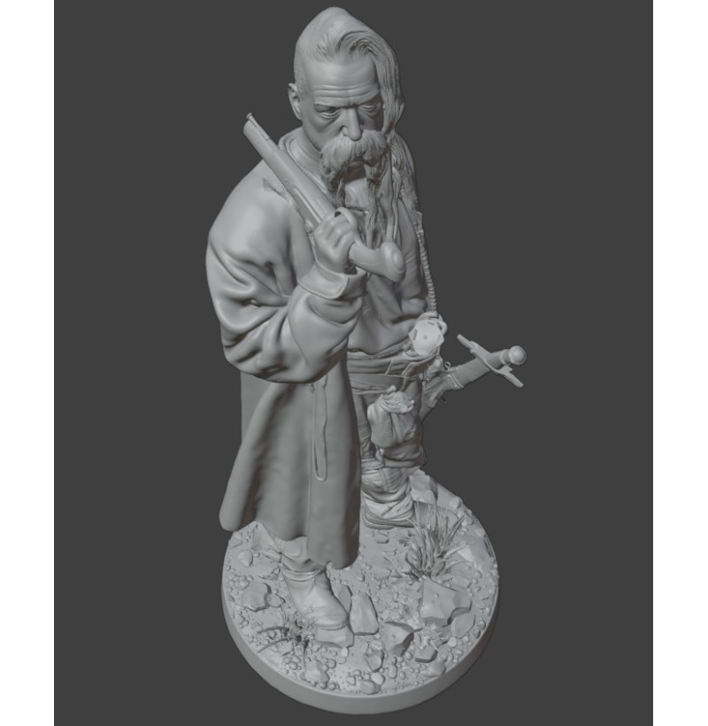 Zaporizhian Cossack STL – Historical Warrior Miniature for 3D Printing