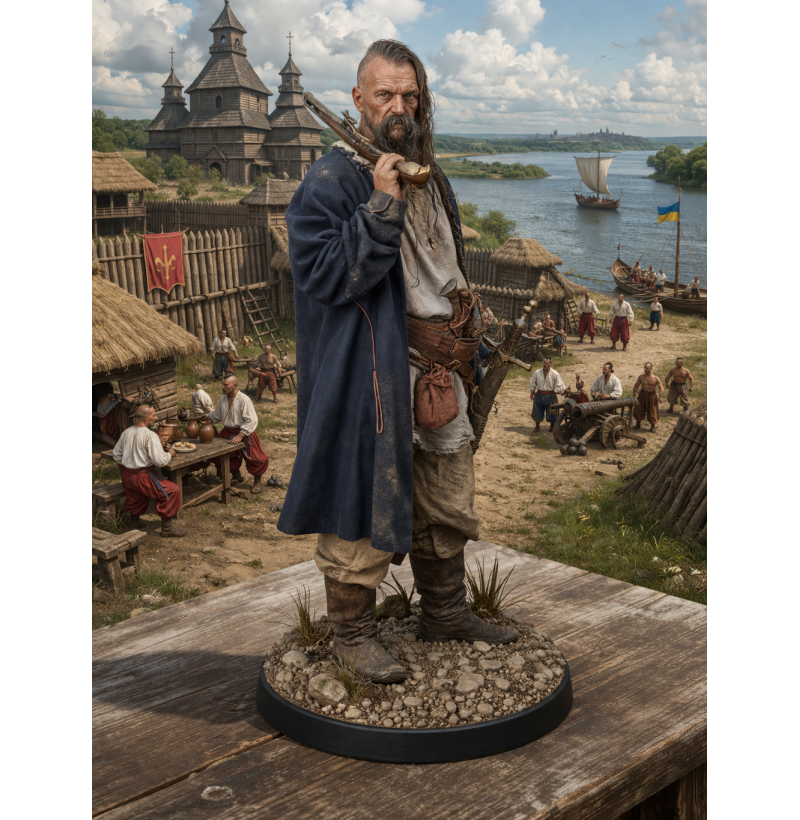 Zaporizhian Cossack STL – Historical Warrior Miniature for 3D Printing