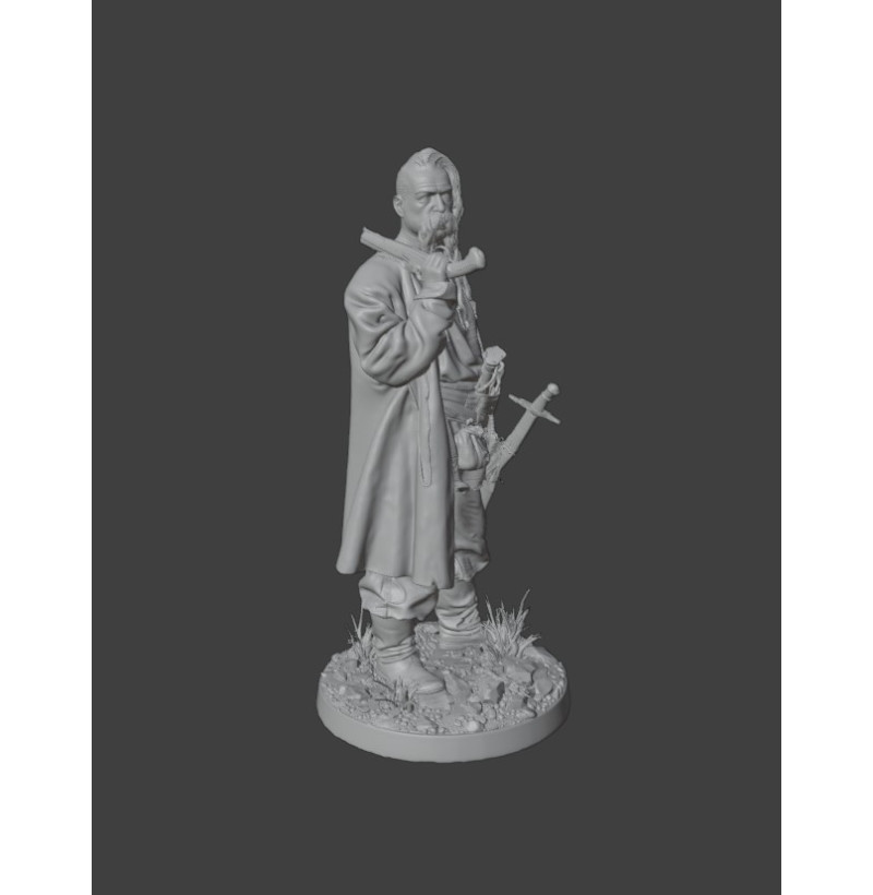 Zaporizhian Cossack STL – Historical Warrior Miniature for 3D Printing