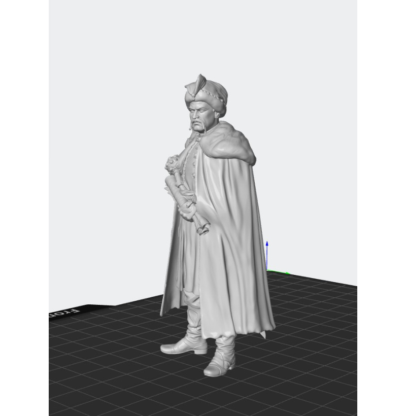 Bohdan Khmelnytsky — Cossack Hetman 17th Century | STL Miniature for 3D Printing