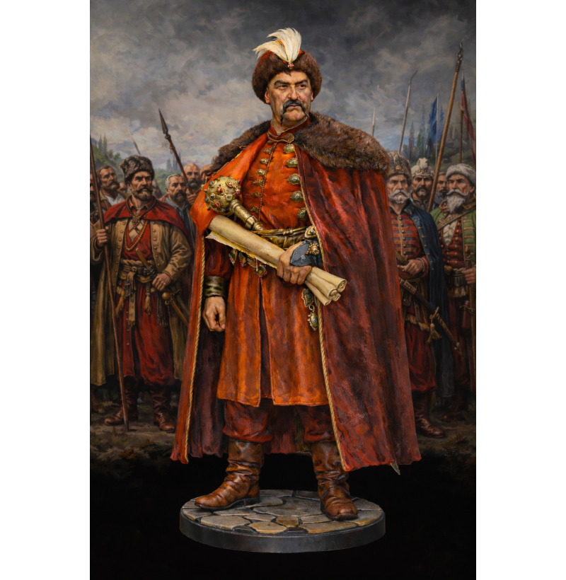 Bohdan Khmelnytsky — Cossack Hetman 17th Century | STL Miniature for 3D Printing