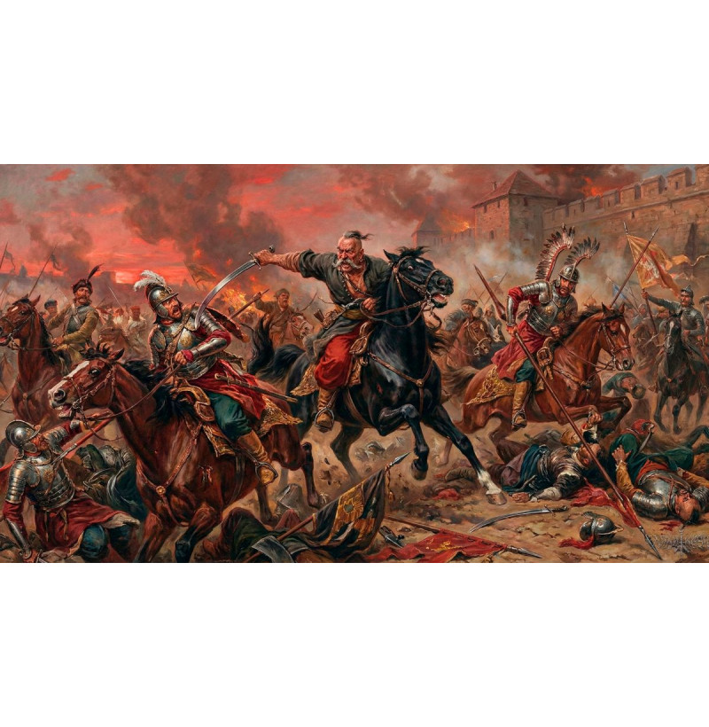 Cossack vs Winged Hussar Duel STL – Epic Cavalry Battle Miniature for 3D Printing