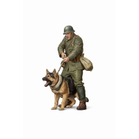 Немецкий солдат с собакой STL для 3D печати – военный кинолог WWII