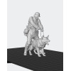 WWII German Soldier with Dog STL for 3D Printing – Military K9 Handler Miniature
