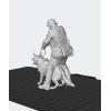 WWII German Soldier with Dog STL for 3D Printing – Military K9 Handler Miniature