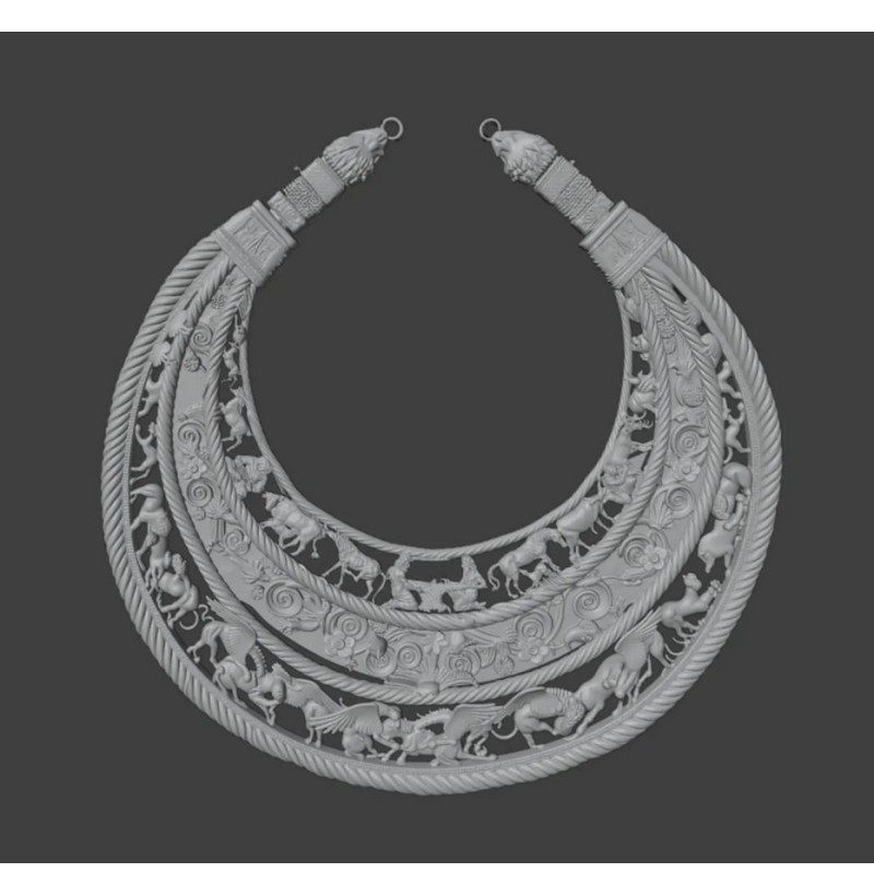 Scythian Pectoral Necklace — STL File for 3D Printing