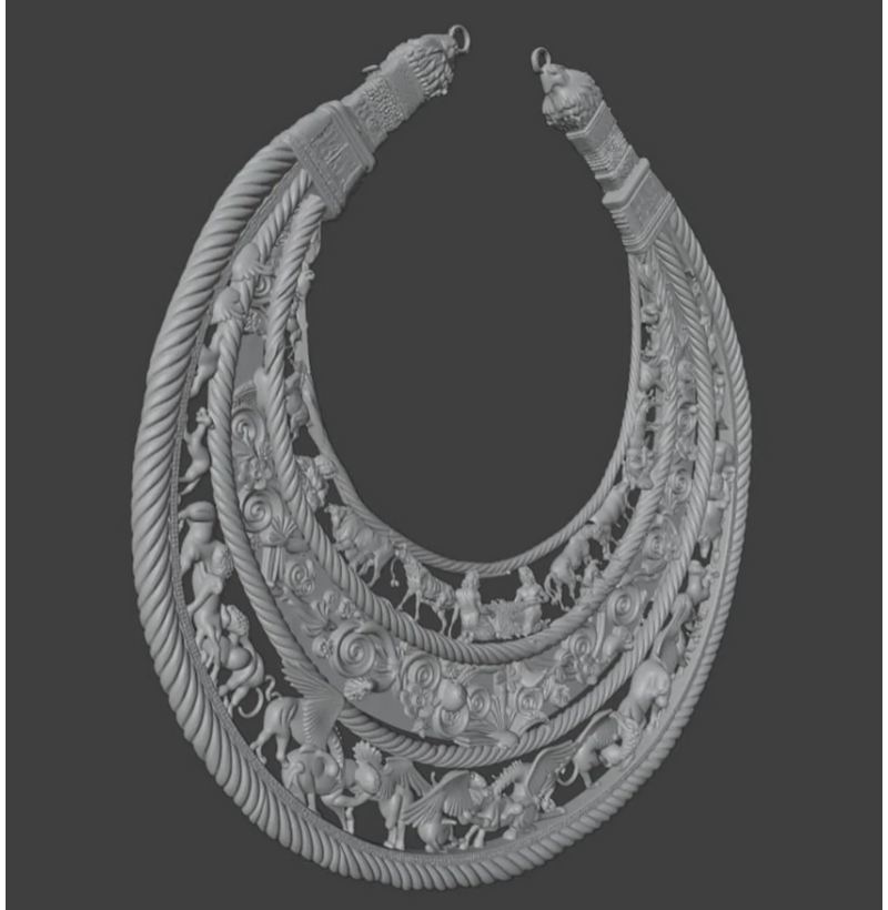 Scythian Pectoral Necklace — STL File for 3D Printing