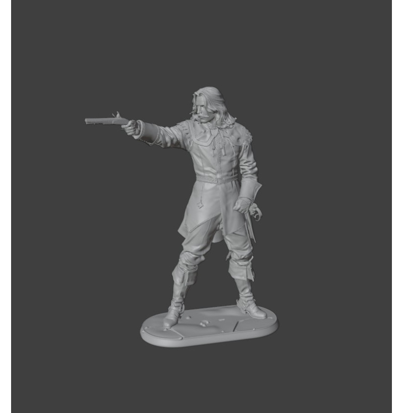 Collectible “Pirate Captain” Miniature – STL File for 3D Printing (Instant Download)