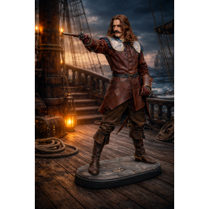 Collectible “Pirate Captain” Miniature – STL File for 3D Printing (Instant Download)