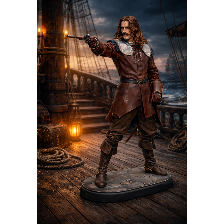 Collectible “Pirate Captain” Miniature – STL File for 3D Printing (Instant Download) Collectible “Pirate Captain” Miniature – STL File for 3D Printing (Instant Download)