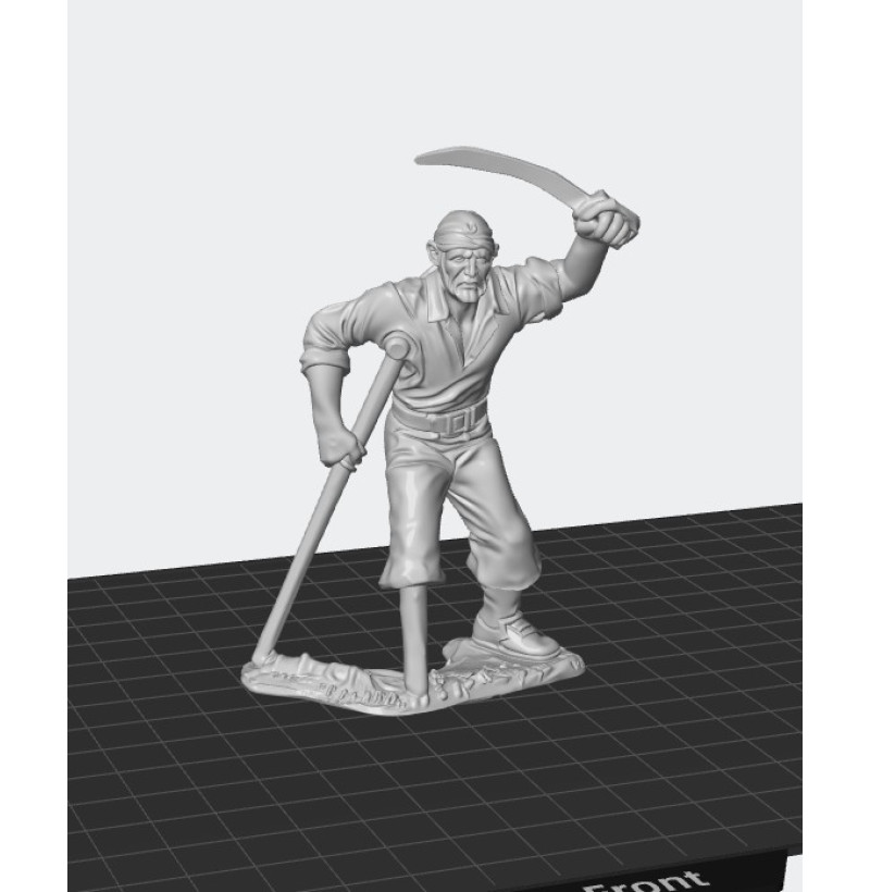 Pirate with Cutlass — STL File for 3D Printing (Golden Age of Piracy, 17th–18th c.)