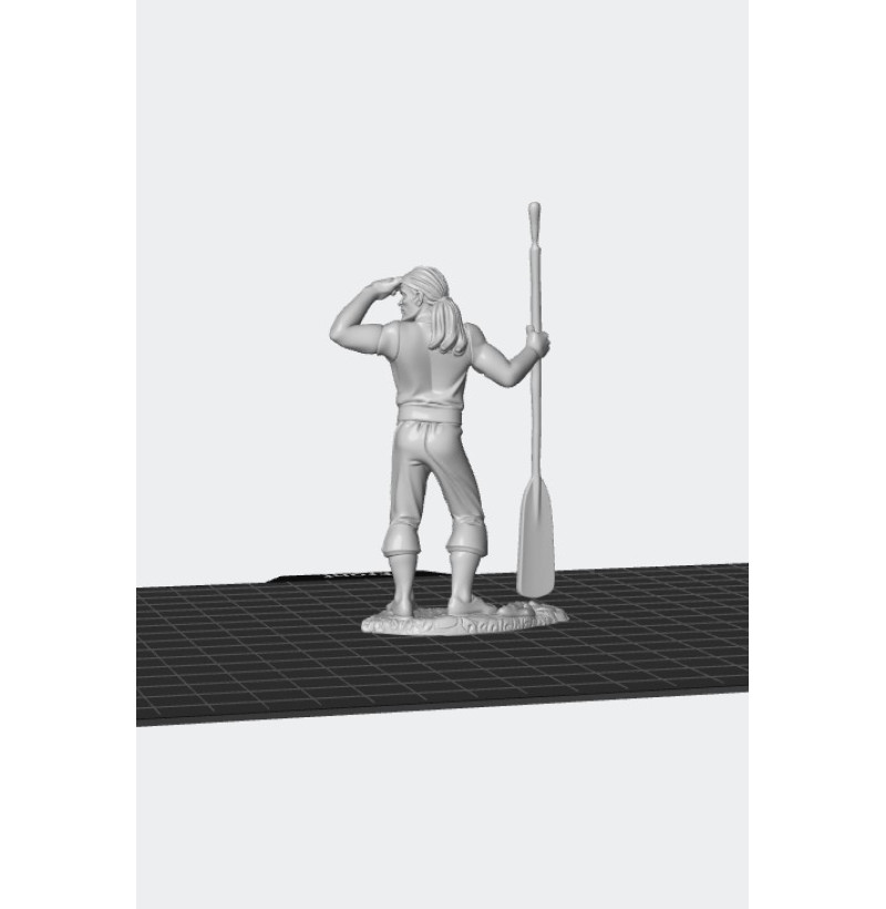 Pirate Lookout STL – Historical Pirate Miniature for 3D Printing (17th–18th Century)